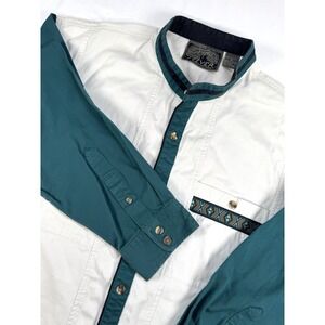 VTG Spindle River Classics XL Colorblock Blade Collar Western Shirt Cowboy Rodeo